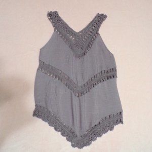 SUPER CUTE CROCHET DECOR TANK TOP IN LARGE